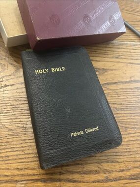 Vintage King James Black Holy Bible with Gold Lettering